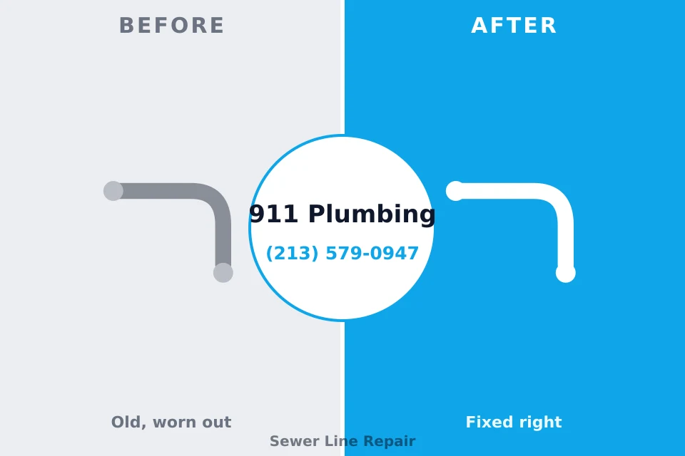 Before and after: plumbing repair Silver Lake, OH